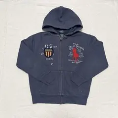 ポロラルフローレン ビッグポニー ジップパーカー S ネイビー系 ワッペン