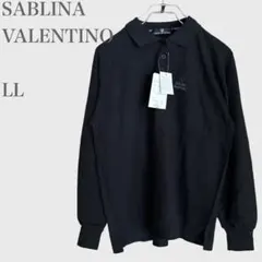 新品未使用　サブリナバレンチノ　ポロシャツ　長袖　ブラック　XL　シンプル