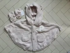 【新品未使用】ジェラピケ　くまさんポンチョ✖️靴下セット