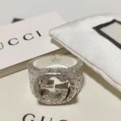 【美品✨️】GUCCI グッチ リング 指輪 インターロッキング GGロゴ15号