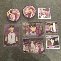 ハイキュー/牛島若利/天童覚/白鳥沢学園/キラ缶バッチ/クリアカード/シール