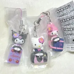 平成ギャルチャーム キティ カメラ クロミ マイメロ 3種セット　ガシャポン
