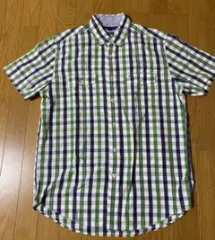 TOMMY HILFIGER トミーヒルフィガー半袖 チェックシャツ グリーンのサムネイル