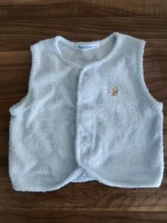 familiar ベビーベスト 水色 フリース