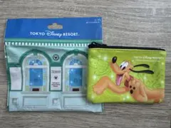 新品未使用 東京ディズニーリゾート プルート パークチケット柄ポーチ