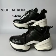 新品未使用 マイケルコース サンダル 24cm ブラック マイケルコース MICHAEL KORS サンダル MK01372001 MK01372270