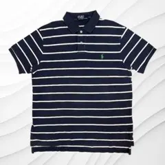 ラルフローレン ポロシャツ ボーダー L 紺　ネイビー