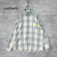 レア　Carhartt カーハート ビッグロゴ　チェックシャツ