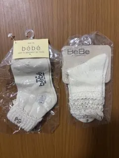 【新品未使用】BeBe キッズ靴下 14-16cm 2足セット