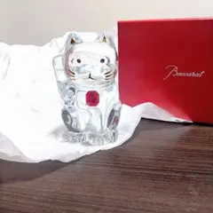 【未使用】Baccarat バカラ まねき猫 レッドオクトゴン 招き猫 美品 Baccarat バカラ まねき猫 レッドオクトゴン 置物 インテリア 節約