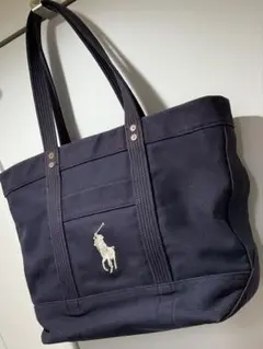 Ralph Lauren トートバッグ ネイビーキャンバスのサムネイル