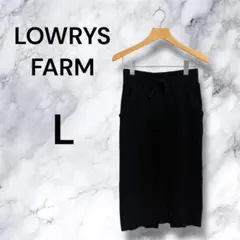 LOWRYS FARM 變形華夫格剪裁裙 黑色 L
