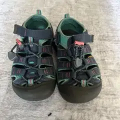 KEEN キッズサンダル グリーン/ブラック