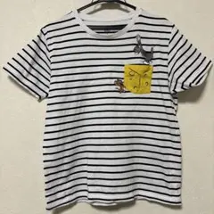 graniph トムとジェリー ストライプTシャツ S