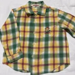 ミキハウス チェック柄長袖シャツ 100