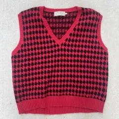 L.L.Bean ニットベスト　 vintage チェックのサムネイル