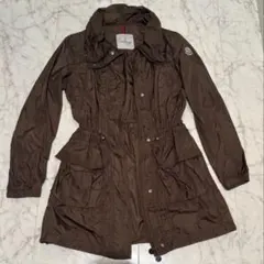 【美品】MONCLER ロング コート ブルゾン カーキ 0