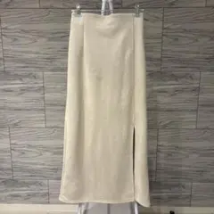 GRL ベージュ スリット入りタイトスカート