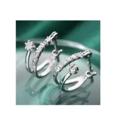 K10WG ダイヤモンドエタニティフープピアス 0.1ct