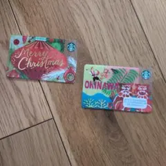 Starbucks Card 沖縄&クリスマス 2枚セットのサムネイル