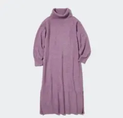 UNIQLO スフレヤーンタートルネックワンピース（長袖）