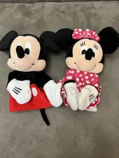 ミッキーマウスとミニーマウスのハンドパペット2点セット - メルカリ