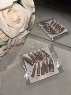 ࣪⊹˖ 現品 ˖ ࣪⊹ ワンホンネイル マグネットネイル ロングネイル