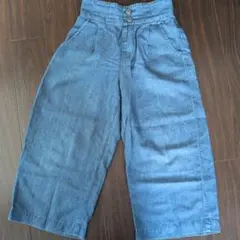 中古　GLOBAL WORK デニム ワイドパンツ 130cmのサムネイル