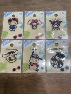 ダイソーサンリオ日焼けワッペン/6個セット 日焼けキティシナモンなど