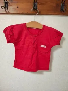 USED★miki HOUSE 赤 Tシャツ T80-G11★⑨-9