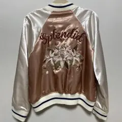 Soup plus+ ピンクゴールド 山百合刺繍　Majesty ユリ ラグラン