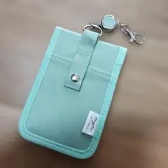 myfa リール付きキーケース ミントグリーン