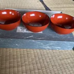 新品　川連漆器椀 3個セット