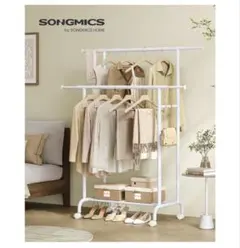 SONGMICS ハンガーラック カバー付き 大容量 収納LGR435B - メルカリ