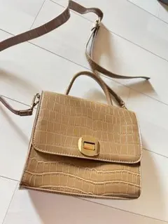 INGNI クロコ型押しショルダーバッグ ベージュ