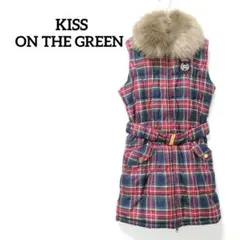 新品【キスオンザグリーン】М　中綿ワンピース　ゴルフウェア　アウター　ファー付き