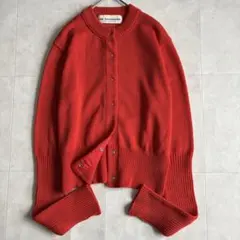 THE SHINZONE ロングリブカーディガン 赤 F 0 スナップボタン