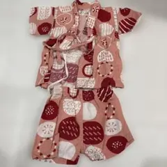 赤系円形模様 甚平 80