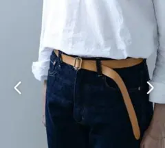 クルーレ crewre ボタンスタッズレザーベルト brown short - メルカリ