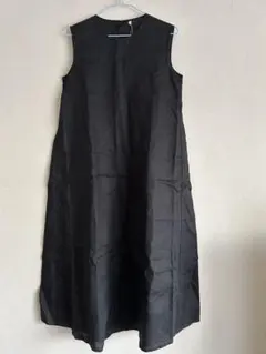 【新品タグ付】フレンチリネン洗いざらしスリーブレスワンピース