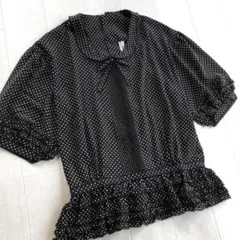 <美品>KANEKOISAO カネコイサオ 半袖ピコフリルローンブラウス 美品>KANEKOISAO カネコイサオ 半袖ピコフリルローンブラウス