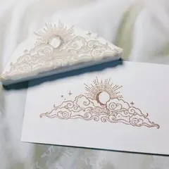 月光 消しゴムはんこ 90