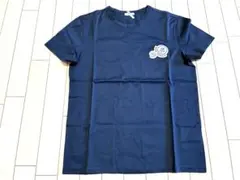 MONCLER ダブルロゴ ワッペン Tシャツ ネイビー - メルカリ