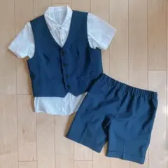 【美品】スーツ 150 男の子 3点セット フォーマル セレモニー 結婚式