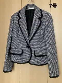 テーラードジャケット 7号【ブラック系】ツイード　お値下げ対応可能です♡
