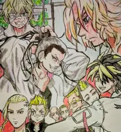 東京リベンジャーズ　血のハロウィンイラスト 色紙