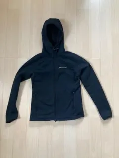 フリース フルジップパーカー 黒