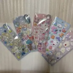 正規品　つぶらな瞳の仲間たち　ウォーターシール　ぷっくりシール　popup