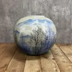 前田泰昭】日本新工芸会員 日展特選陶芸作家 前田泰昭作 辰砂波濤 花瓶
