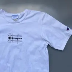 【00s古着】Champion チャンピオン ロゴT L ホワイト